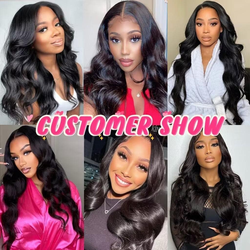10A Human Hair Bundles 20 22 24 Inch Body Wave Bundles Human Hair 100% Unprocessed Brazilian Virgin Hair Quick Weave Extensions Natural Black