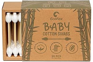 220 Count Baby Cotton Swabs: Organic and Biodegradable