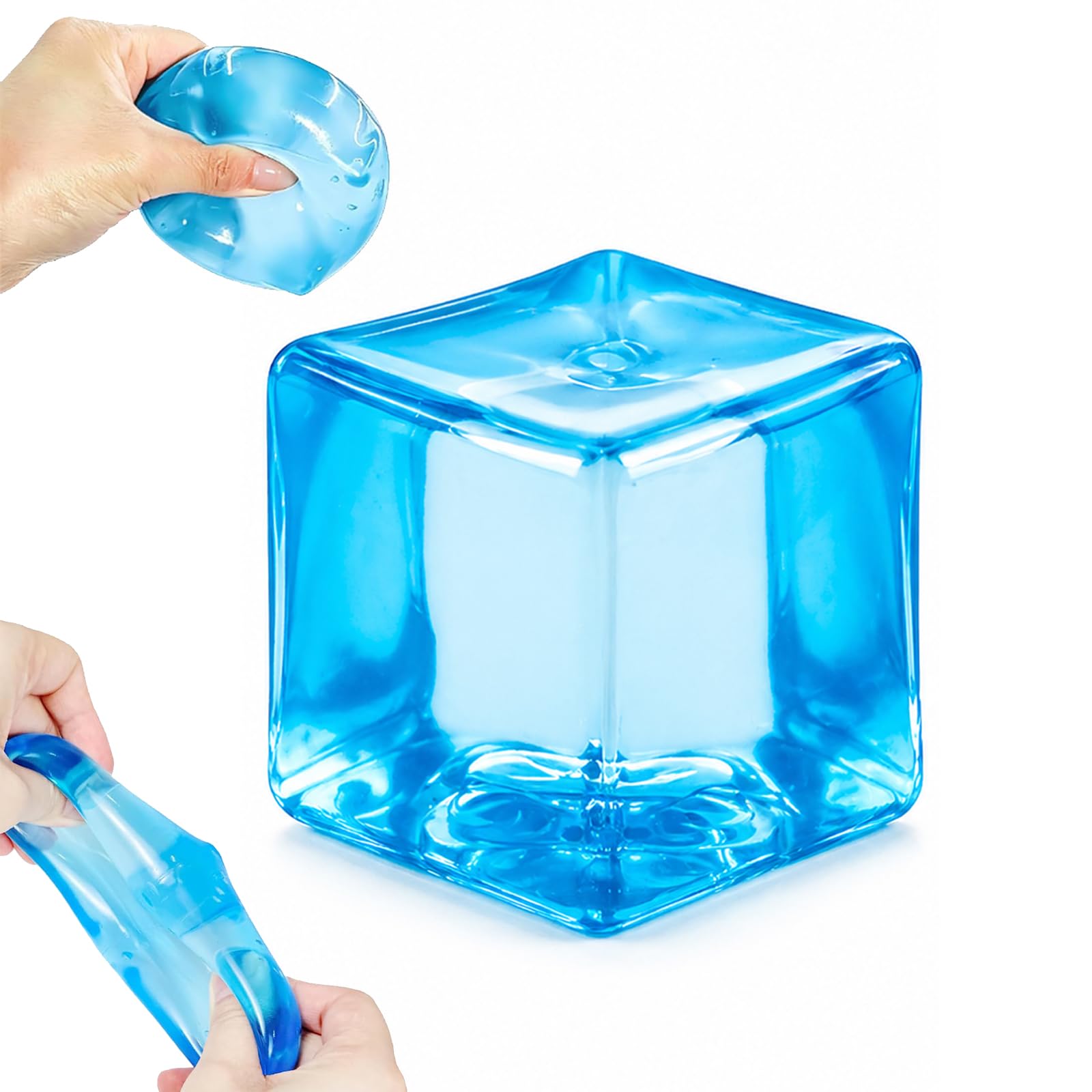 Ice Cube Squishy Toys, 2" Soft Squeeze Sensory Toys
