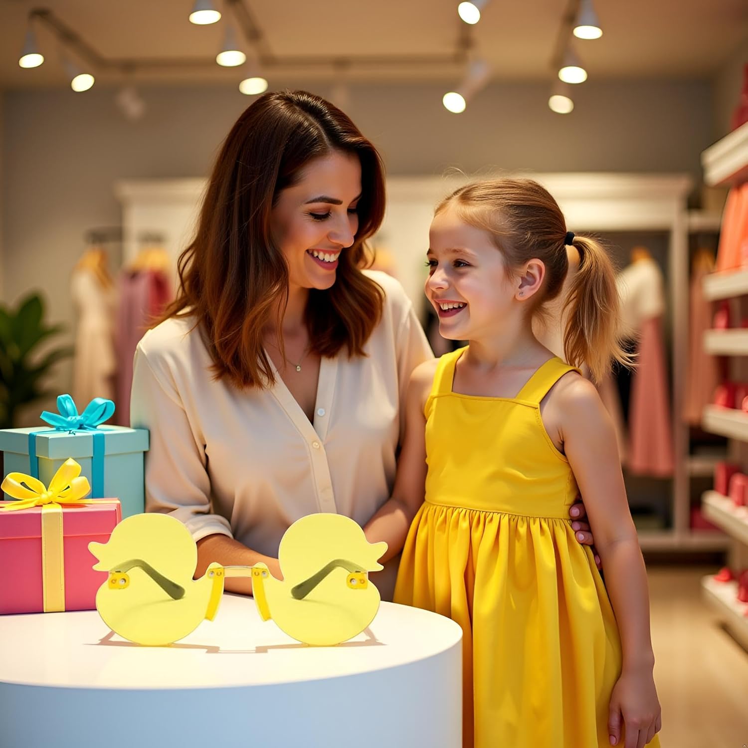 Cartoon Little Duck Personality Frameless Sunglasses Boys and Girls Copy Tide Sunshade Sunglasses Girls gifts (Yellow) - Image 7