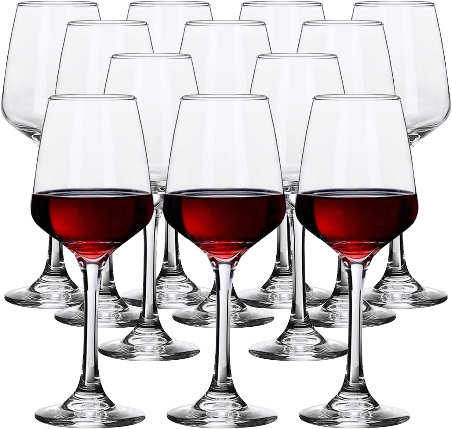 Ufrount Red Wine Glasses Set of 12,11 OZ Classic White