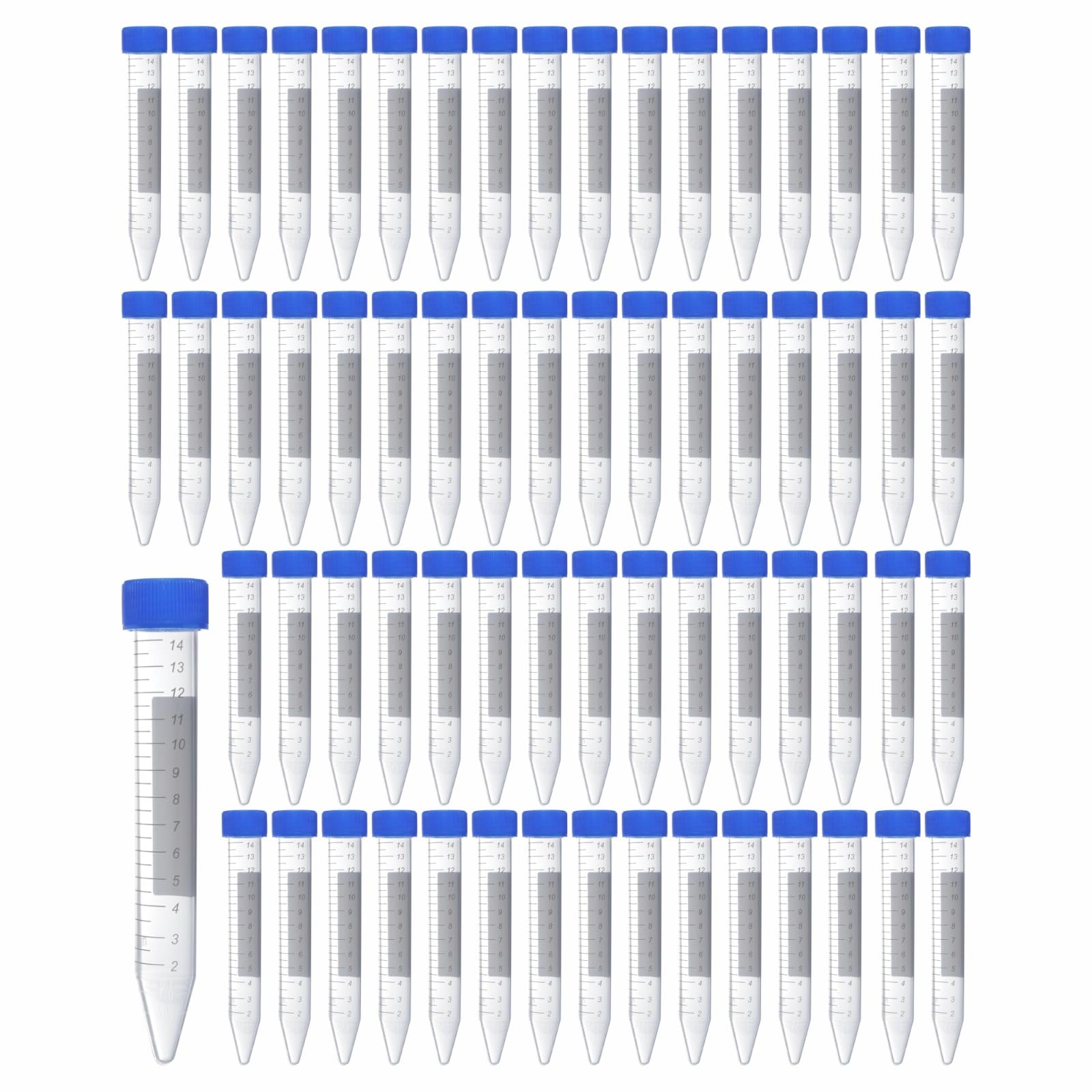 Polypropylene Conical Centrifuge Tubes 15ml Size - 120mmX15mm,with Screw Caps of 80pcs for Lab Laboratories chemistry-image-48