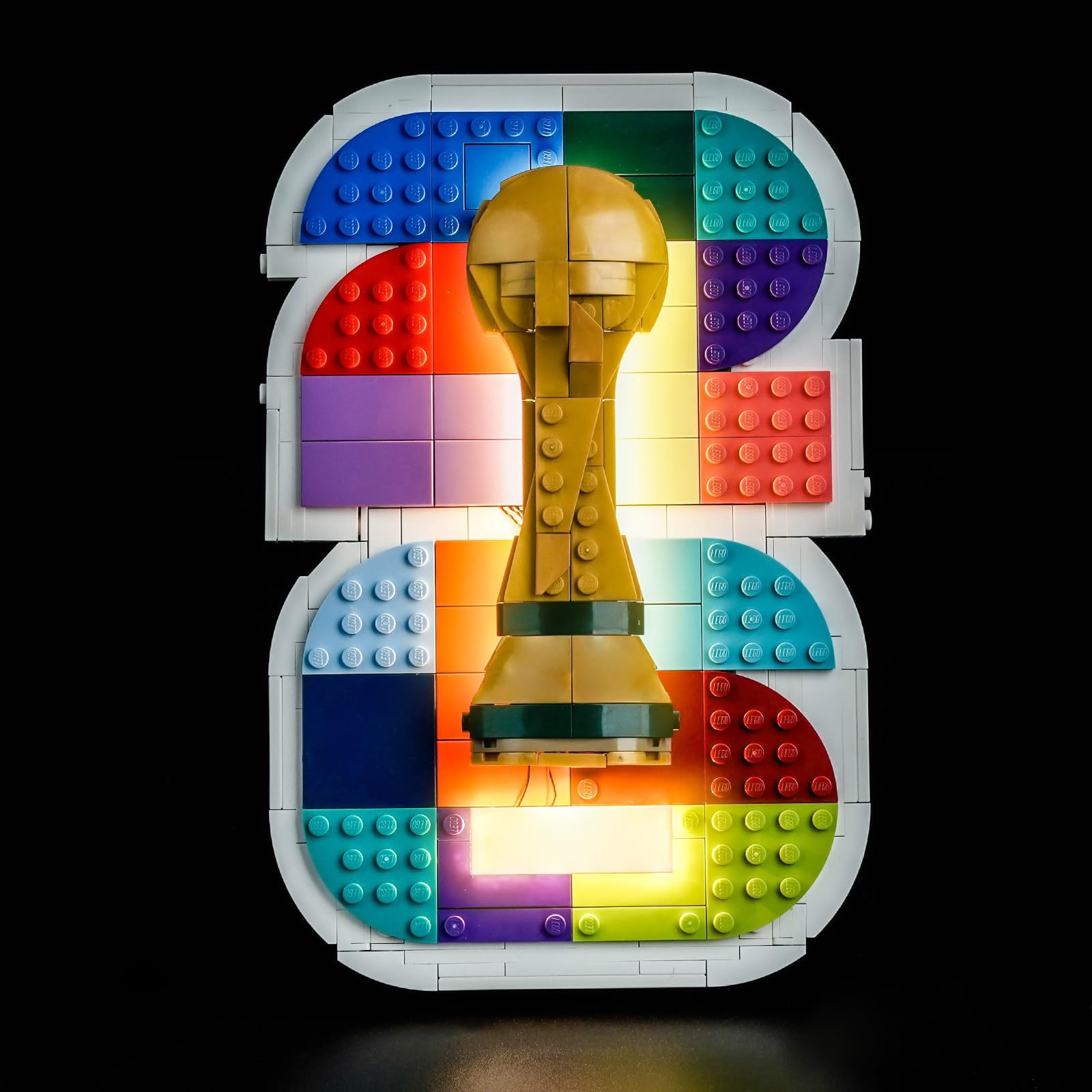 Kit di illuminazione a LED per Lego 43032 FIFA World Cup 2026 Ufficiale Emblem – Alimentato USB Effetto Apparecchi DIY Senza Saldature Facile da installare (Modello Non Incluso)