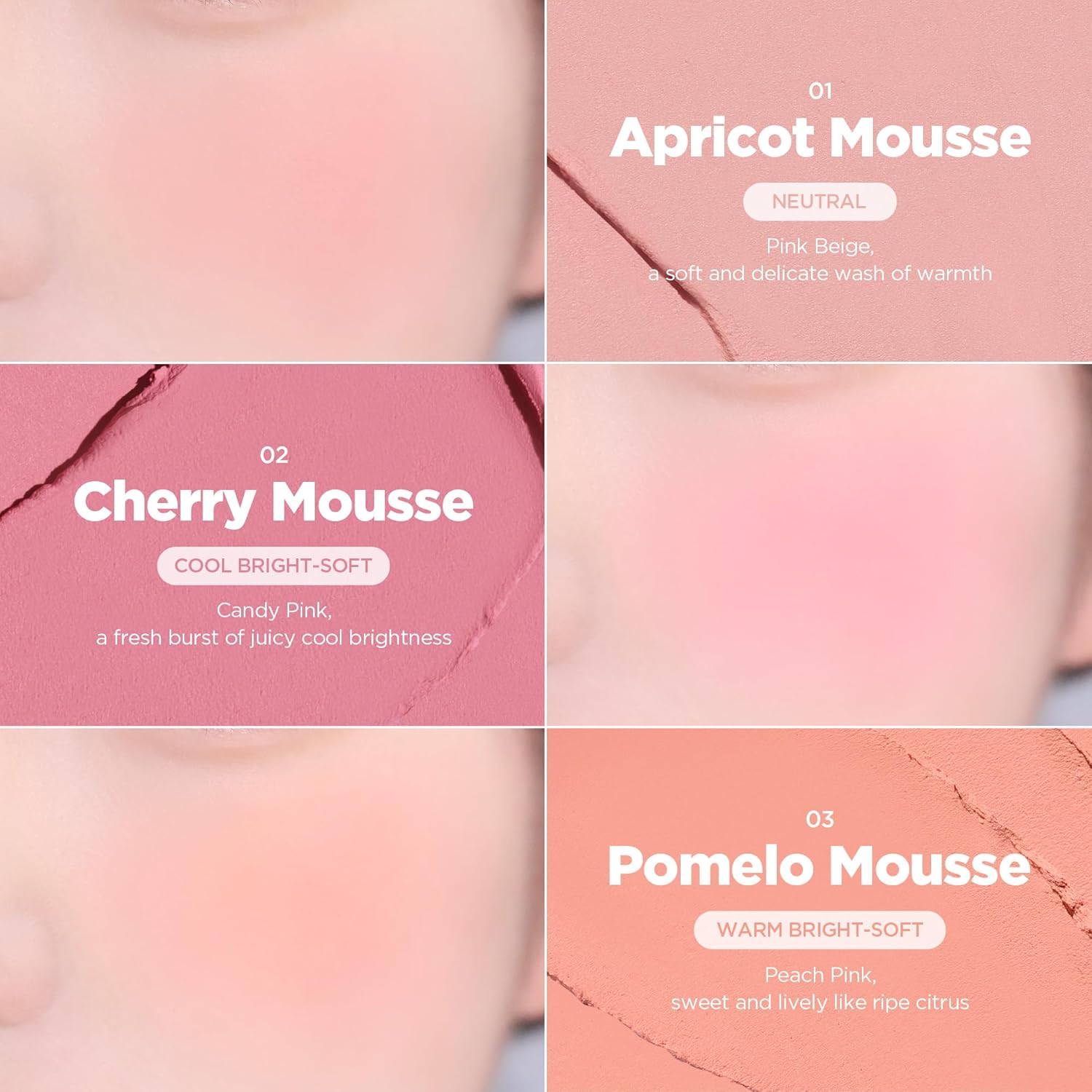 lilybyred Luv Beam Cheek Mousse | Heart-Shaped Korean Mousse Cream Blush, Velvety Soft-Matte Texture, Pore-Blurring Finish, Buildable & Blendable Color, Natural Flush, 0.13 oz. (02 Cherry Mousse) - Image 7