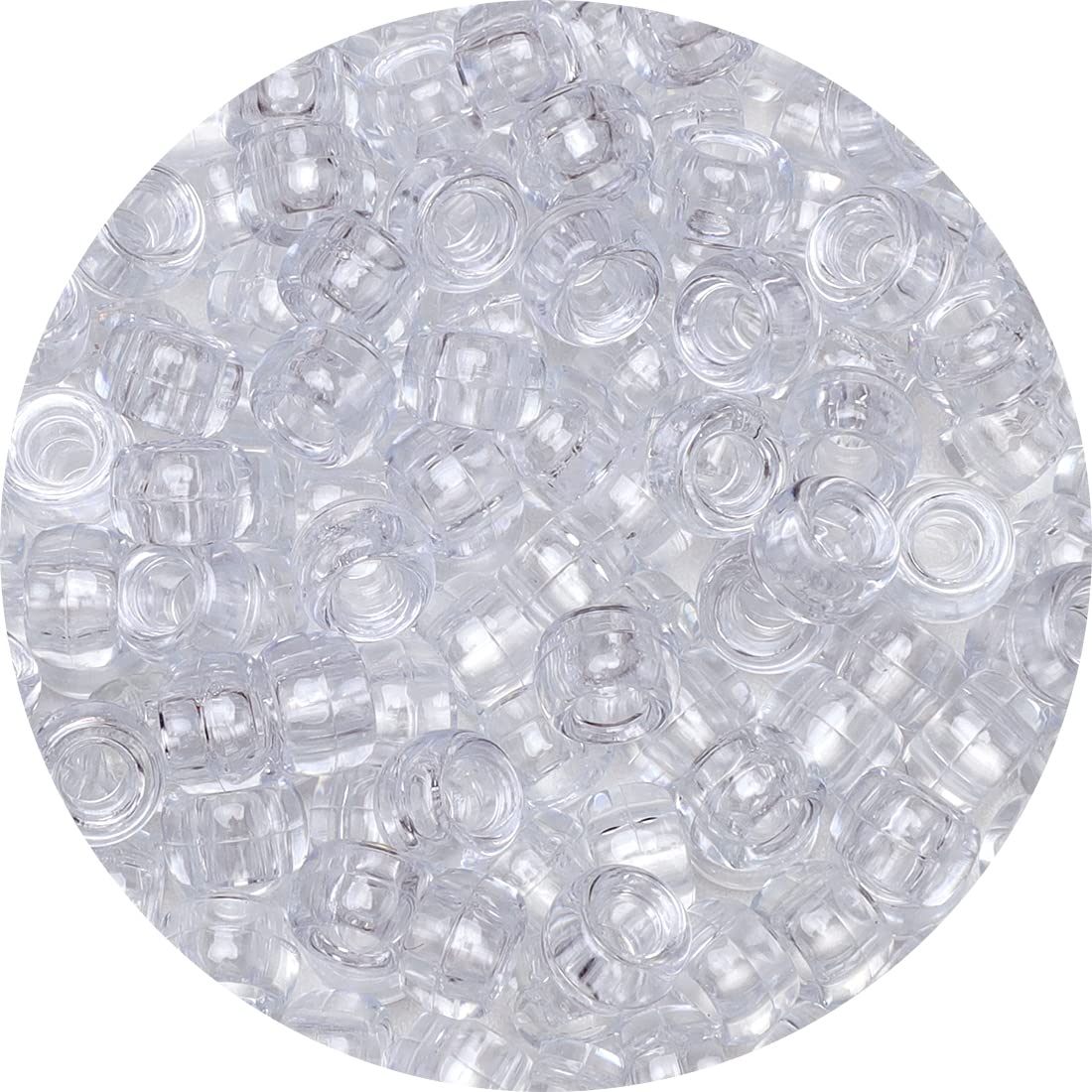 Eppingwin Beads and Bead assortments (1000 Pony Beads-Clear Transparent) Medium Pack