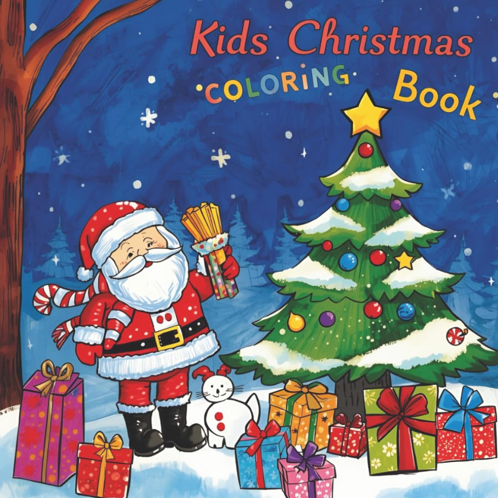 Merry Christmas: Kids Coloring Book