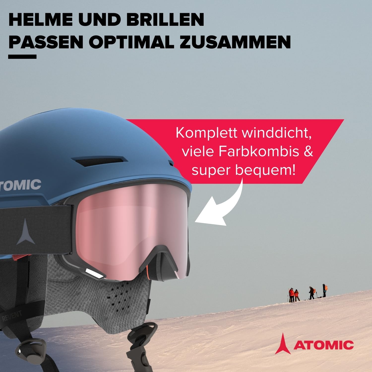 Atomic REVENT LITE Skihelm Schwarz - Mit Holo Core Technologie & 360° Fit System