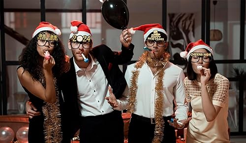 Miniatura 5 de 2024 Happy New Year Eyeglasses Gradient Paper Fancy Eyeglasses