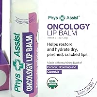 Vista 6 de Oncology Lip Balm USDA Organic, Hydrate Dry, Parched Lips. Moisturizing -3 Pack