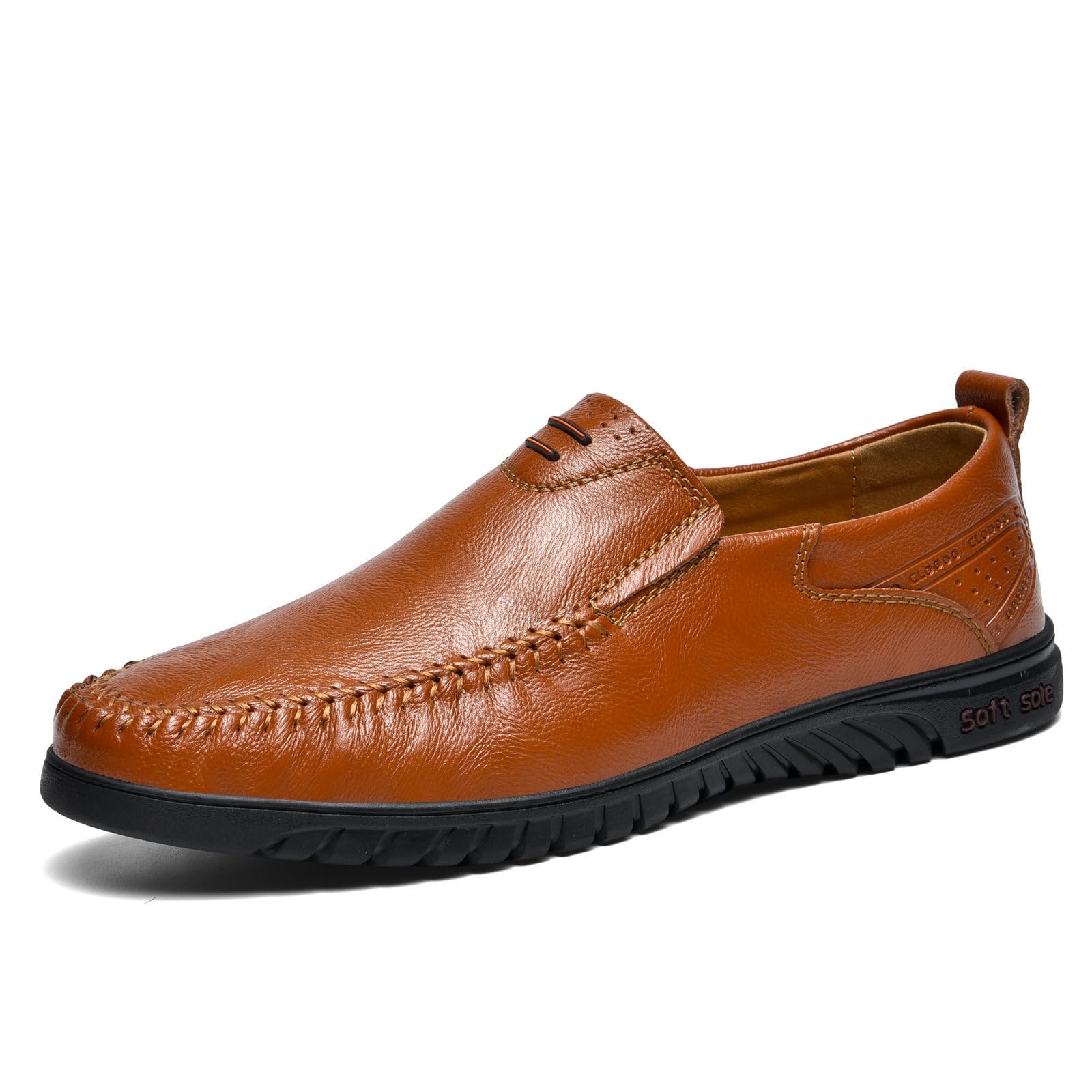 Mocasines clásicos de cuero para hombre con acabados de alta calidad 8
