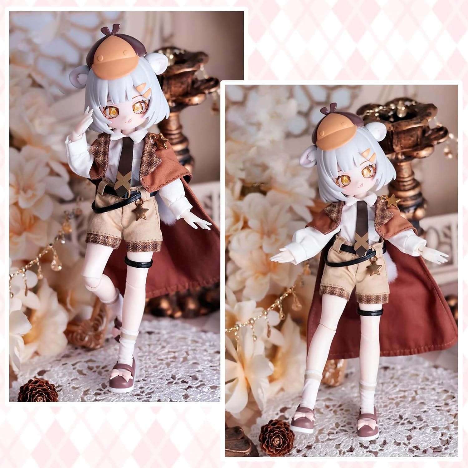 BJD Dolls BJD Blind Box 1/12 BJD Dolls 7" Ball Jointed Doll Dress Up Dolls Collectible Figures Gift for Party Birthday Ages 15 and Up PVC & ABS Costume Included, Vision Reconstruction