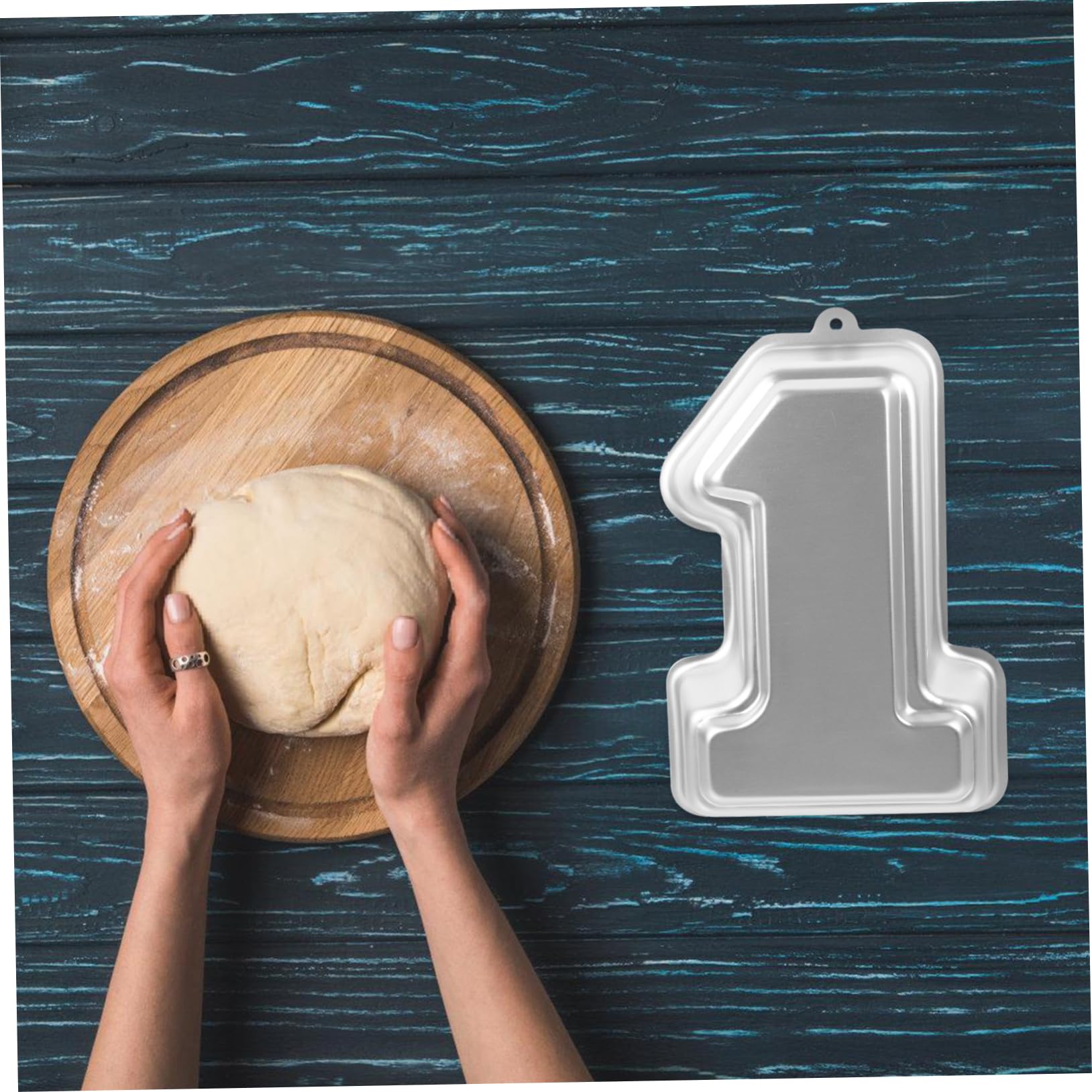 Cabilock 4 Piezas 1 Molde De Torta Bandeja Para Hornear De Metal Casera Molde Para Hornear Panadería Molde Para Pasteles De Número Pequeño Repostería Casera Aleación De Aluminio