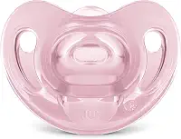 NUK Chupeta Sensitive Soft 100% Silicone Girl S1 - Rosa Tam 1 (0-6 Meses)