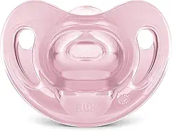 NUK Chupeta Sensitive Soft 100% Silicone Girl S1 - Rosa Tam 1 (0-6 Meses)