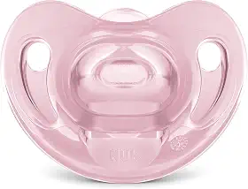 NUK Chupeta Sensitive Soft 100% Silicone Girl S1 - Rosa Tam 1 (0-6 Meses)