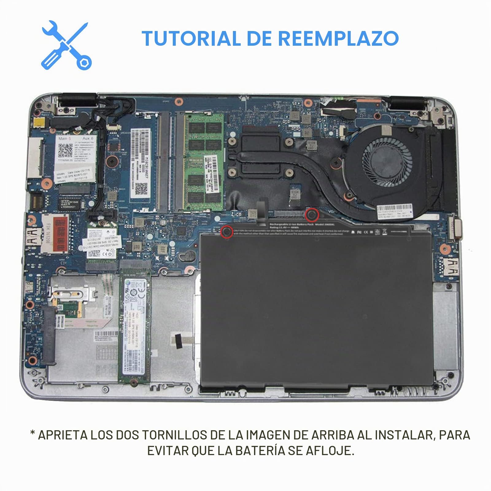 ASUNCELL 11.4V 44Wh SN03XL ST03XL Batería para computadora portátil HP EliteBook 725 G3 725 G4 820 G3 820 G4 800514-001 800232-241 800232-271 800232-541 HSTNN-DB6V HSTNN-I42C HSTNN-L42C HSTNN-UB6T