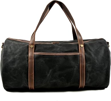 Overnight Weekender Travel Duffle for Men, Water-Proof Business Travel Duffel Bag, for Family Vacations Color Black