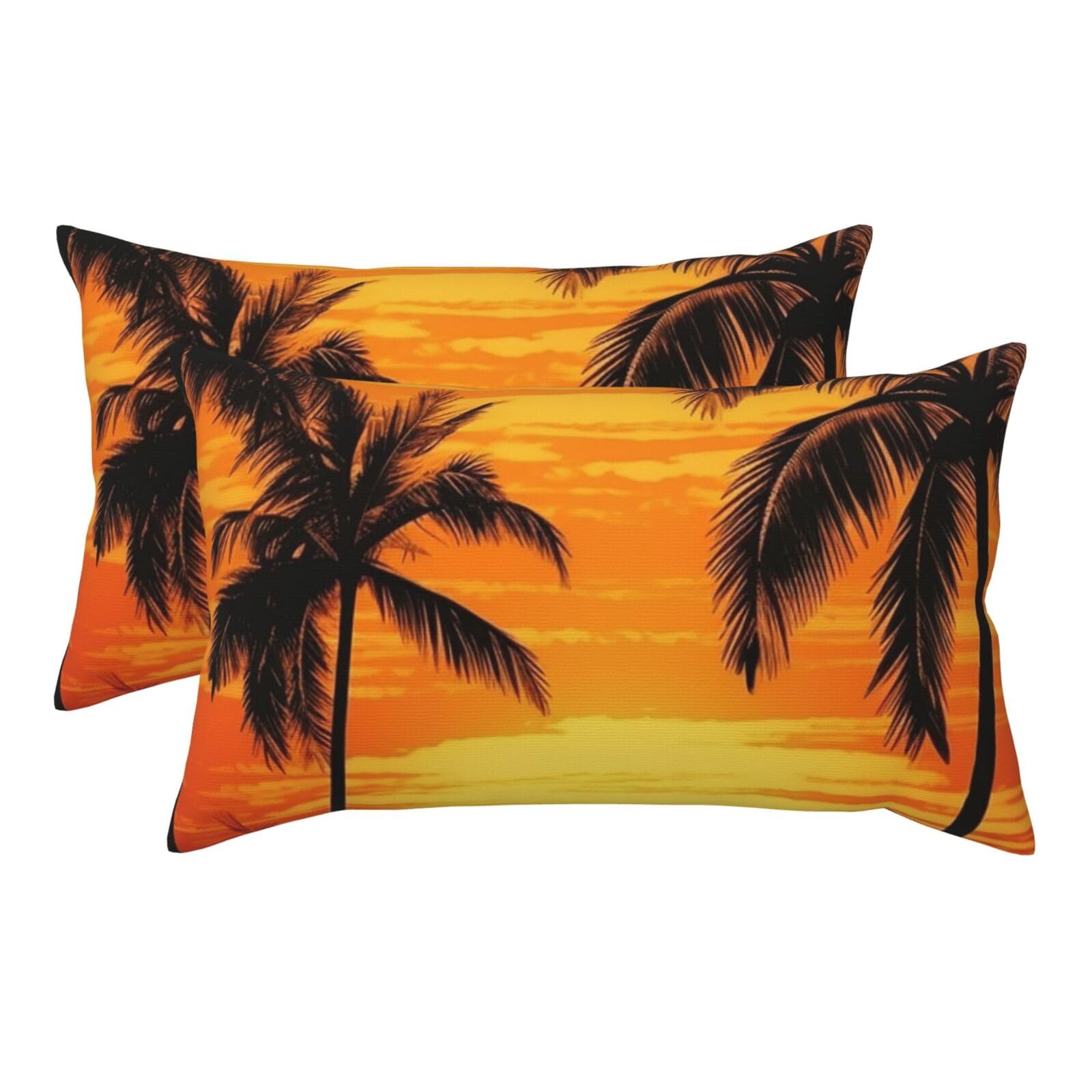 Taies d'oreiller pour très grand lit motif paysage de vacances, une idée cadeau idéale
