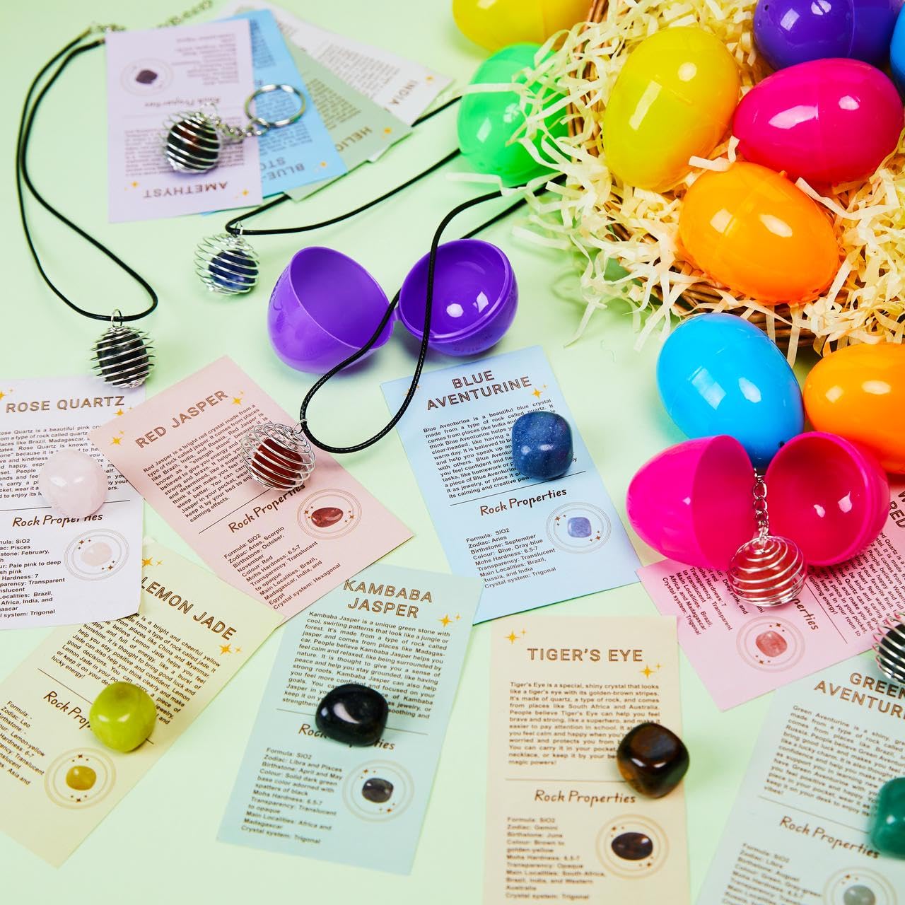 JOYIN Huevos de Pascua con Piedras Preciosas 12 Unidades