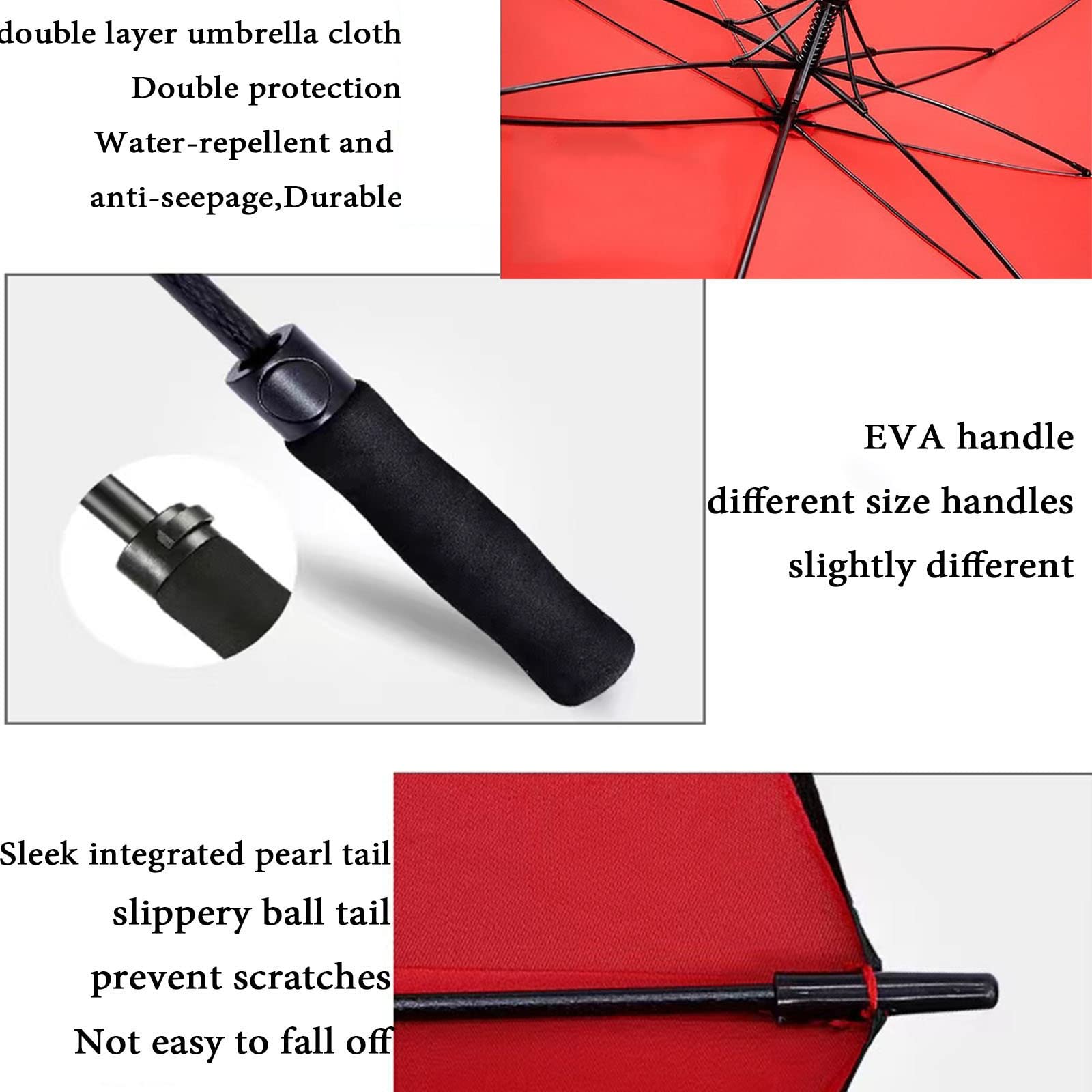 Paraguas de golf de doble capa de 150 cm / 59 pulgadas: apertura automática, portátil, paraguas de gran tamaño con dosel doble resistente a la intemperie, para hombres y mujeres ( yellow black )