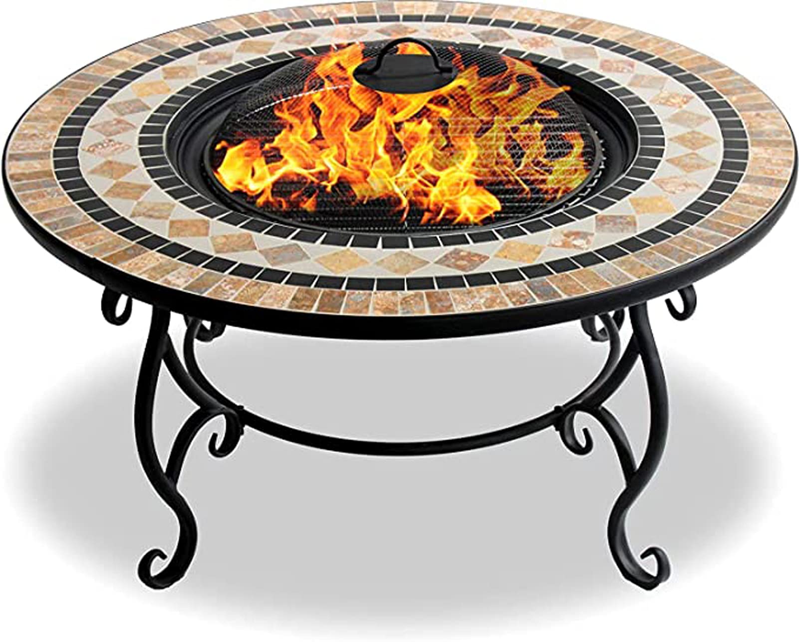 Ognisko, grzejnik ogrodowy, palenisko, stolik kawowy, grill, wiadro na lód, marmurowe wykończenie