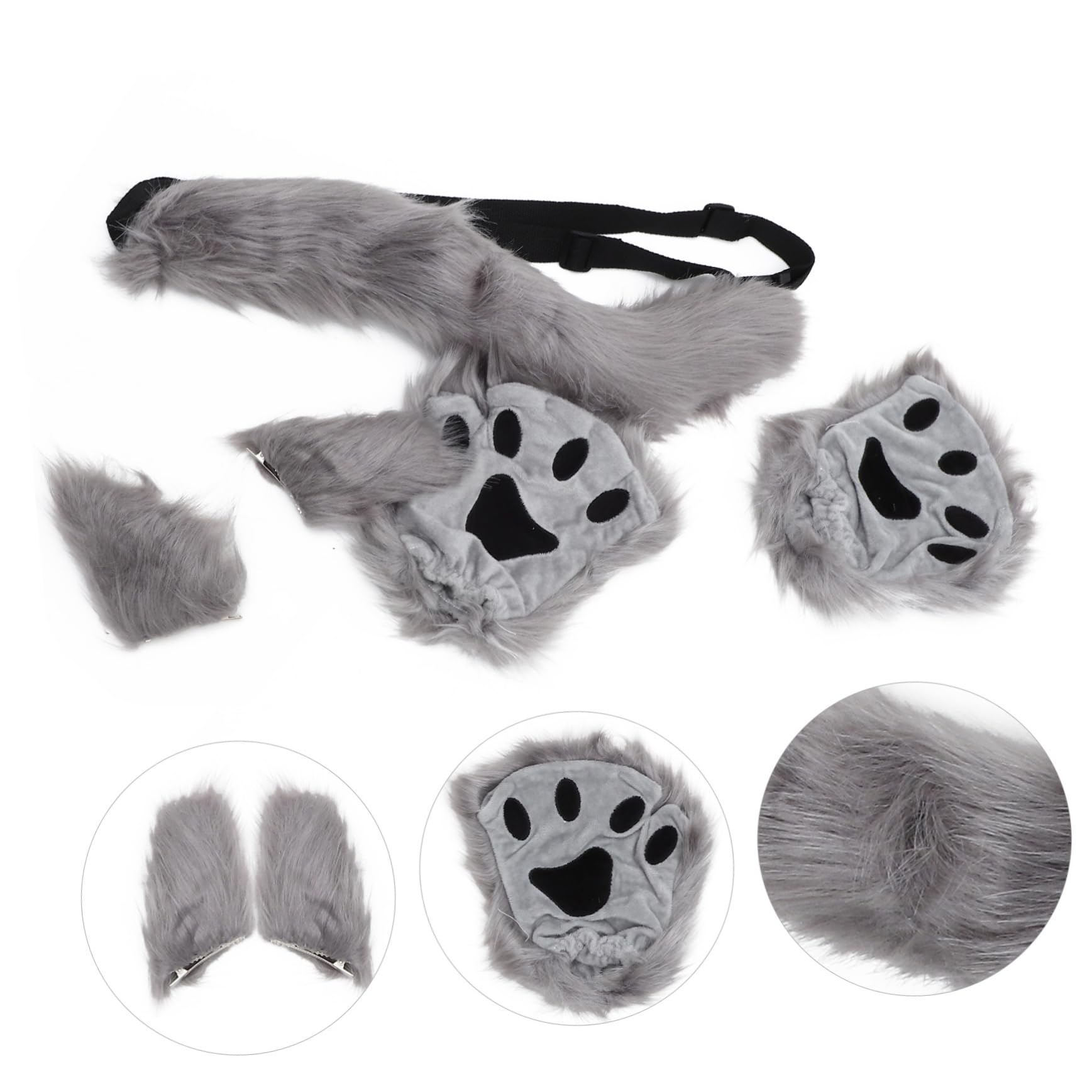 UKCOCO Garras de Felino Diadema de Orejas Falsas y Guantes para Accesorios de Cosplay para Cosplay