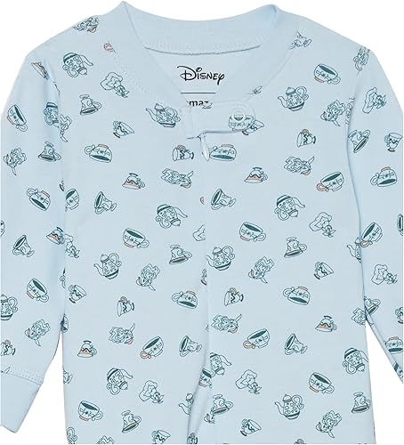 Vista 27 de Yaxa Essentials Disney Marvel Star Wars - Pijama unisex de algodón con pies para bebés y niños pequeños, paquete múltiple