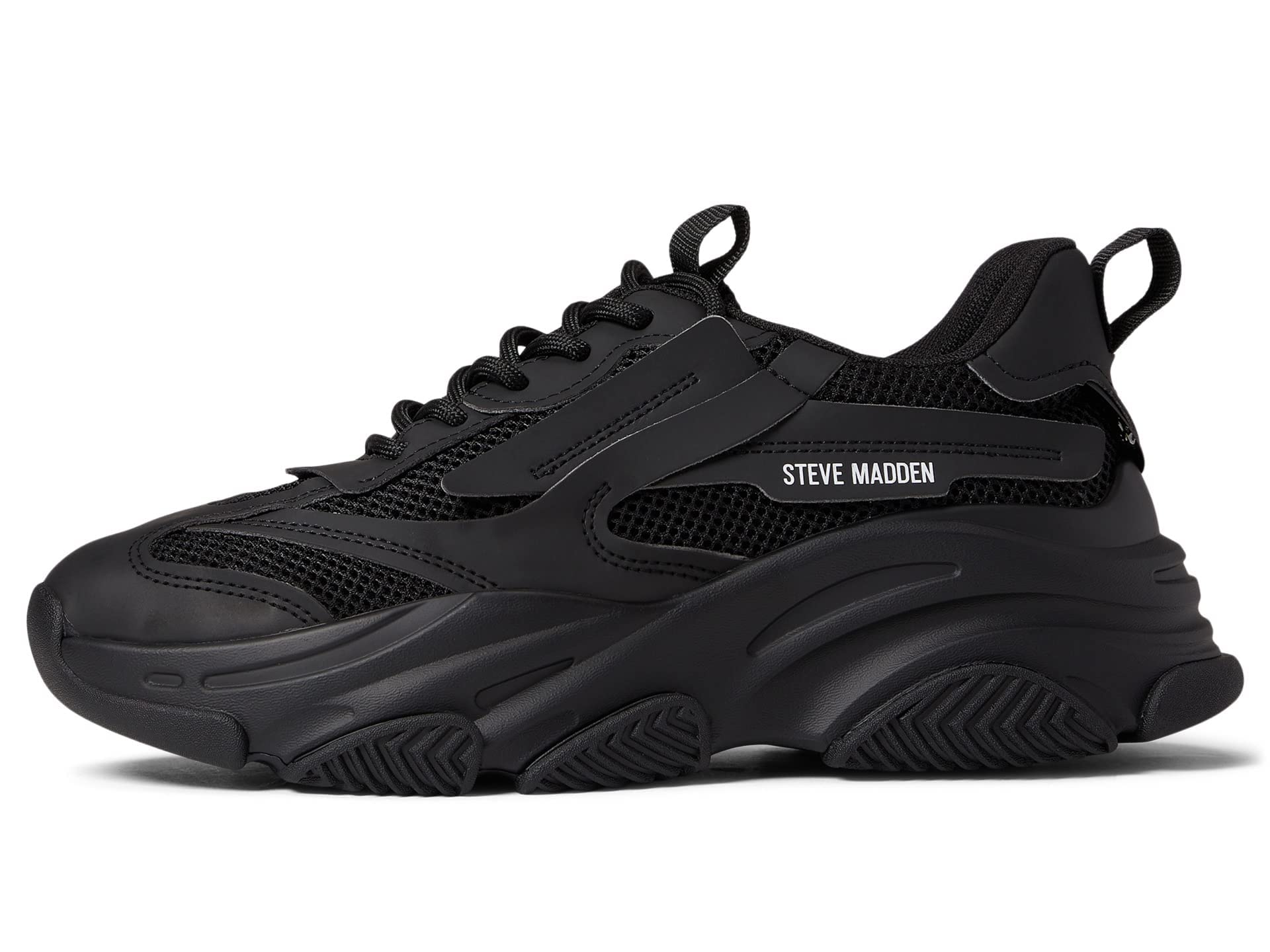 Steve Madden Women's Possession Sneaker, Black, 3.5 UK