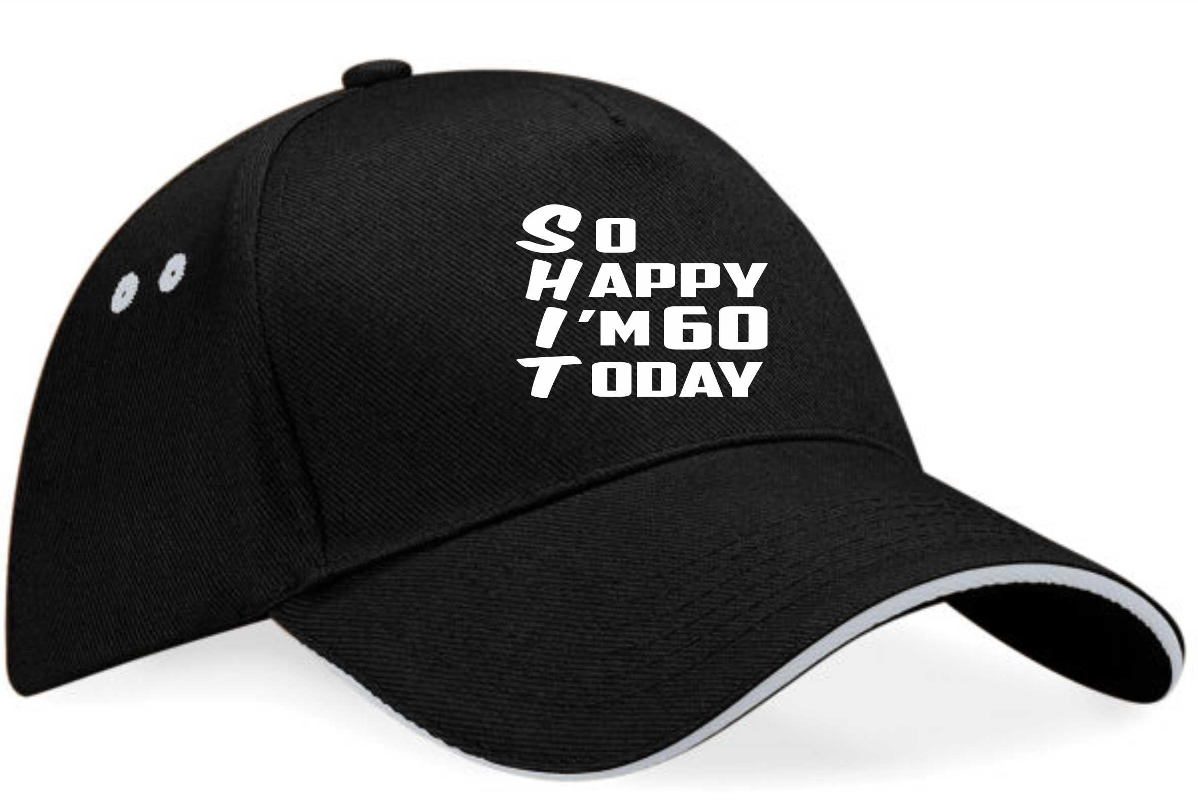 Print4u Unisex Black Baseball Cap Funny 60Th Birthday Gift Men & Ladies 60 Year Old Present