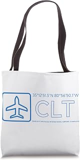 CLT Airport Code City of Charlotte Douglas International Tote Bag