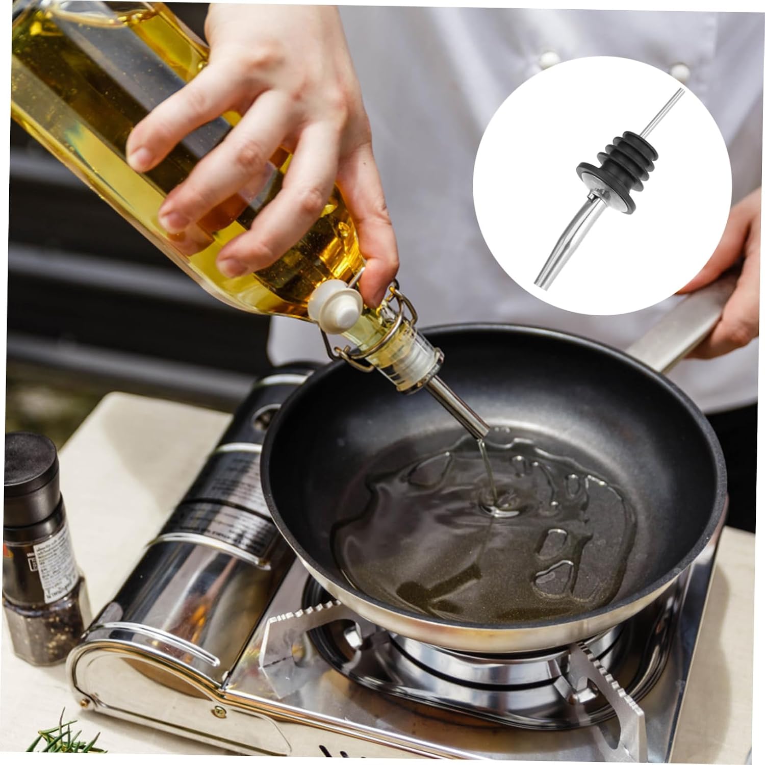 Stainless Portable Silver Pourer Steel Stopper Wine Liquor Bottle