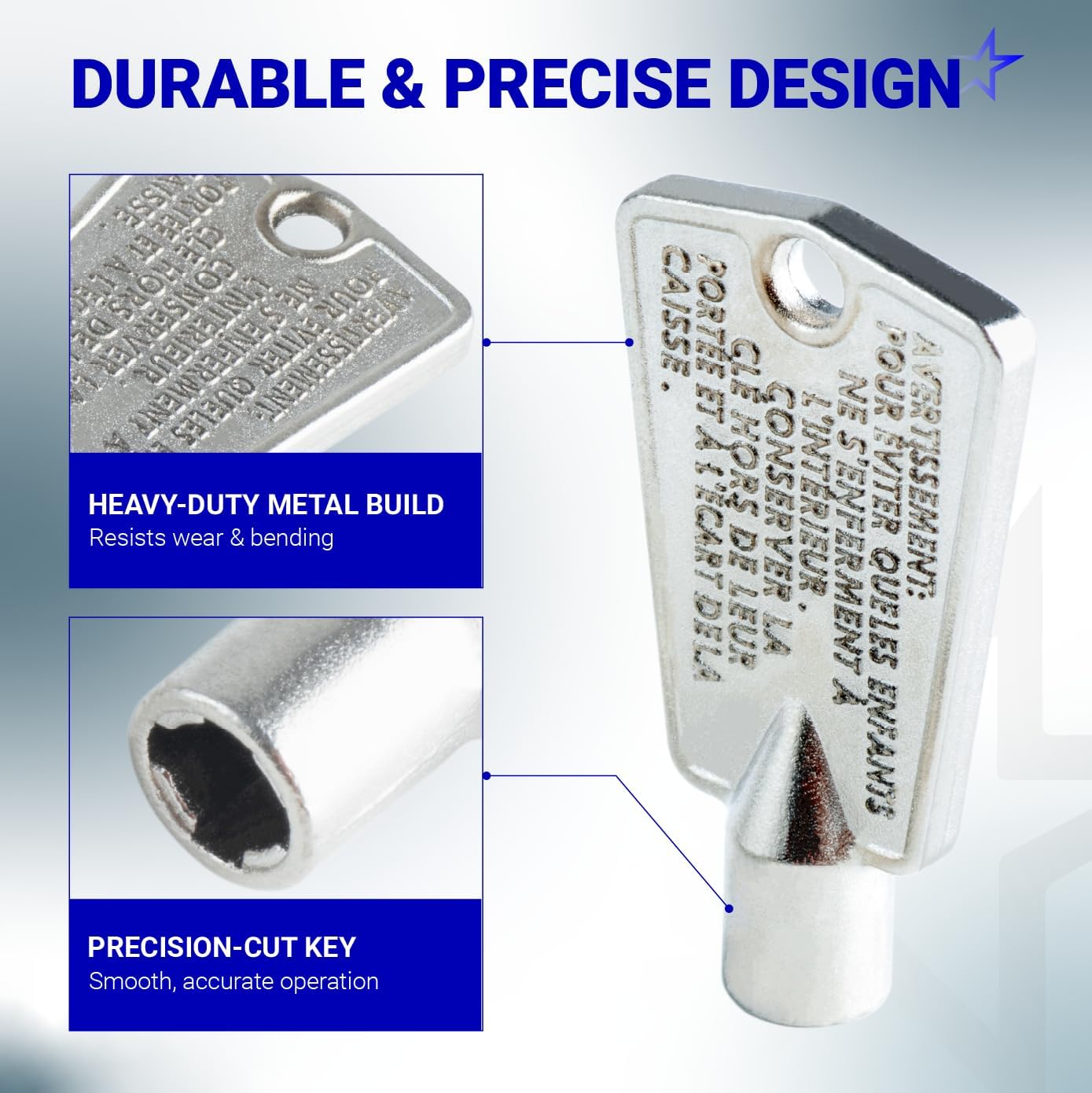 BlueStars Unbreakable 216702900 Freezer Door Key, Metal Upgrade for Frigidaire & Kenmore Freezers – Replaces 297147700 AP4071414 AP2113733 PS1991481 – 2 Pack