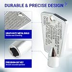 BlueStars Ultra Durable 216702900 Clé de porte de congélateur en métal compatible avec Frigidaire & Congelateurs Kenmore - Remplace 297147700 AP4071414 AP2113733 AP4301346 PS1991481 6599905 12849 - Boîte de 2