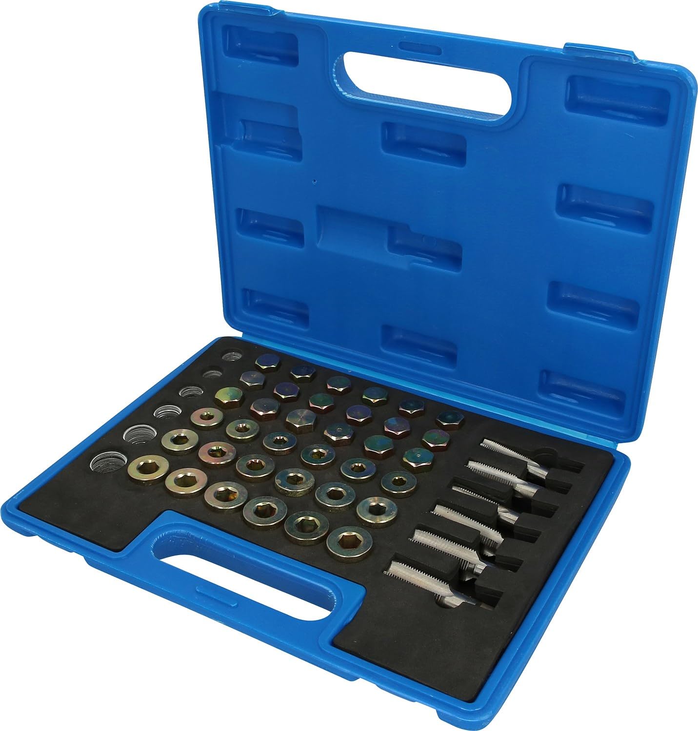 BRILLIANT TOOLS BT711300 Kit di riparazione per filettatura vite di scarico olio, 114 pz [Powered by KS TOOLS]