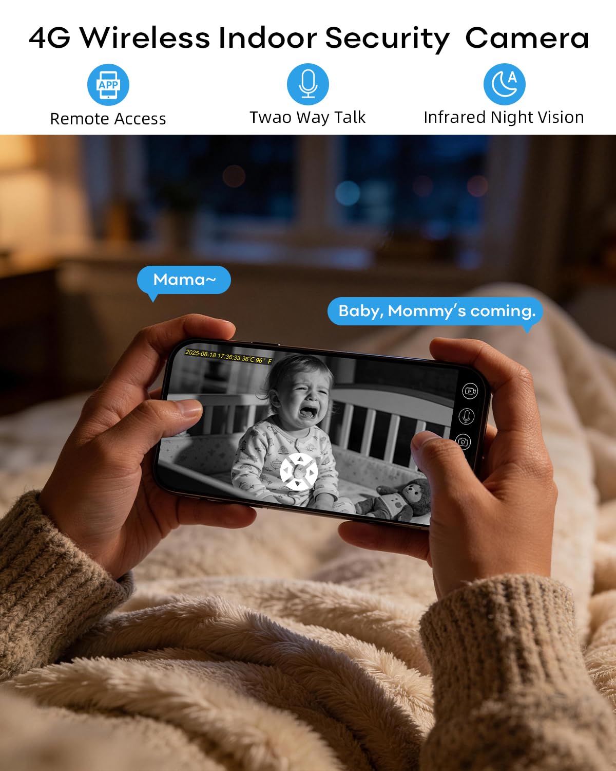 Xega 4G LTE Beveiligingscamera Buiten, Stekkeraansluiting Beveiligingscamera 24/7 Opname, IP PTZ Automatische Tracking Persoonsdetectie, 2K HD Kleuren Nachtzicht, TF/Cloud Opslag IP66