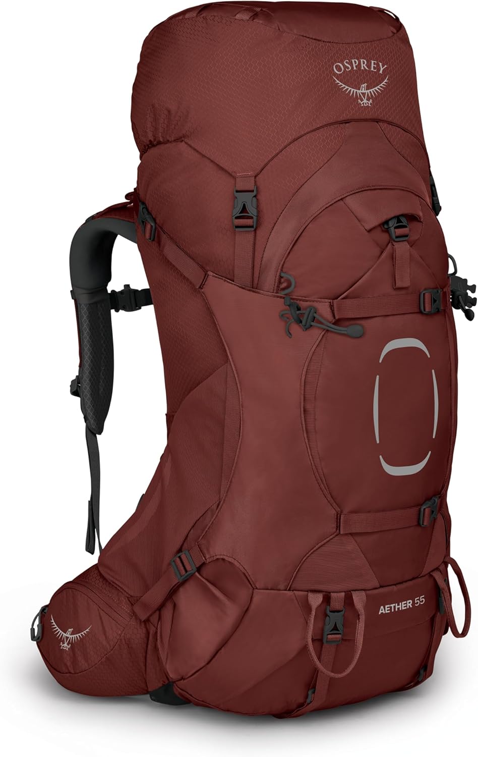 Osprey Aether 55L Men's Backpacking Backpack, Deep Acorn Red, L/XL