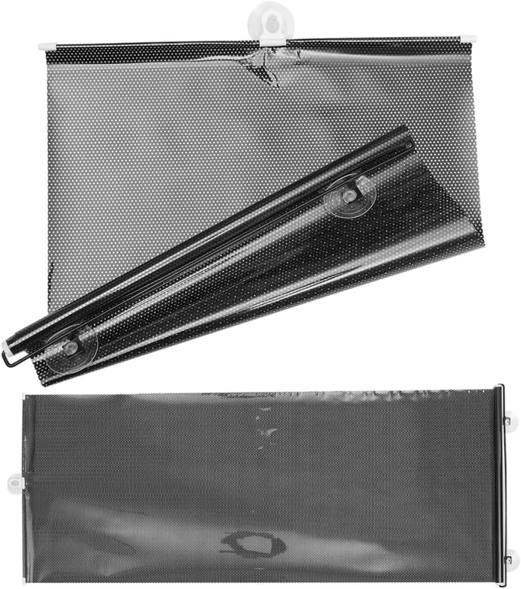 2pcs Window Shade Wear Resistant Nail Free Room Curtain Black