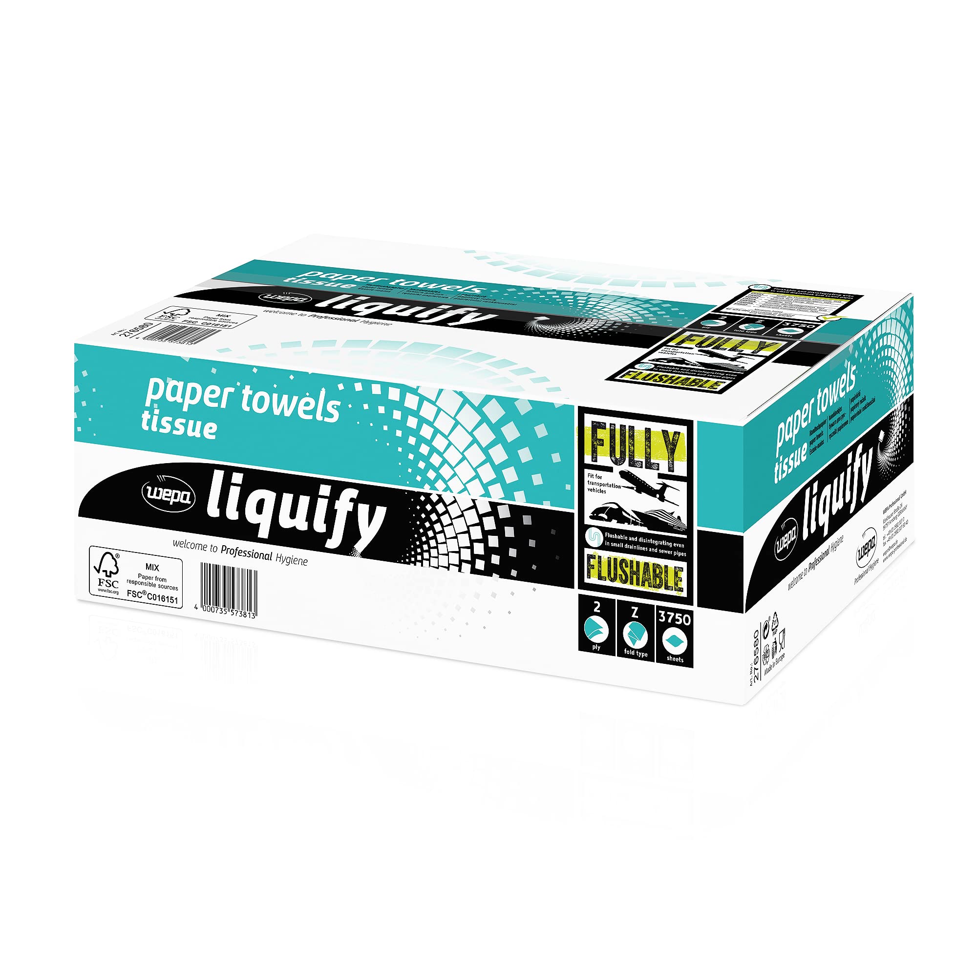 Satino by WEPA liquify ręczniki papierowe - 276580 - --kompatybilne - 3750 arkuszy - 2-warstwowe -
