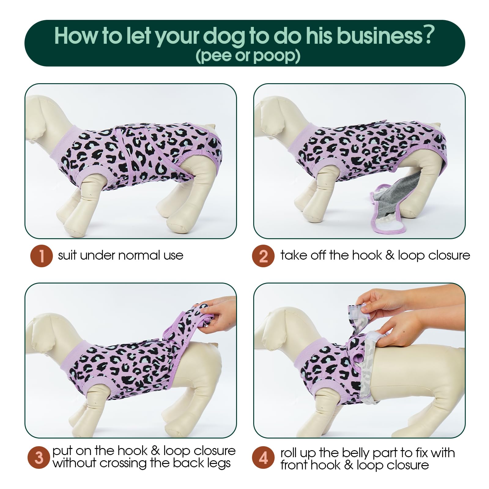 Body Post Operatorio Per Cani Kuoser - Tuta Protettiva Addominale, Alternative Al Collare Elisabettiano, Taglie XS-2XL - Foto 6