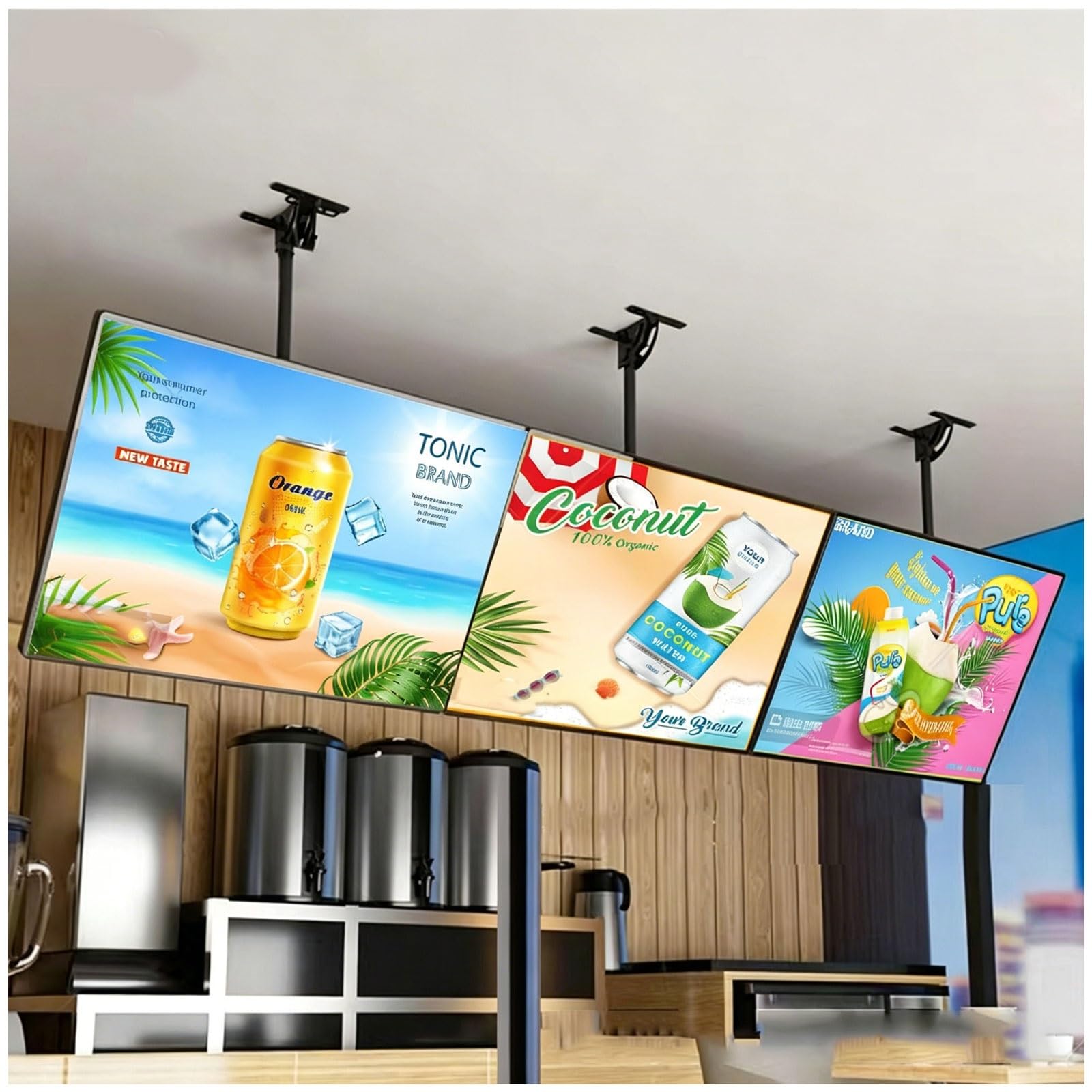 Boîte lumineuse LED pour affiches, cadre lumineux ultra fin, affichage mural, pour entreprise, magasin de détail et restaurant (vertical, 30 x 40 cm)