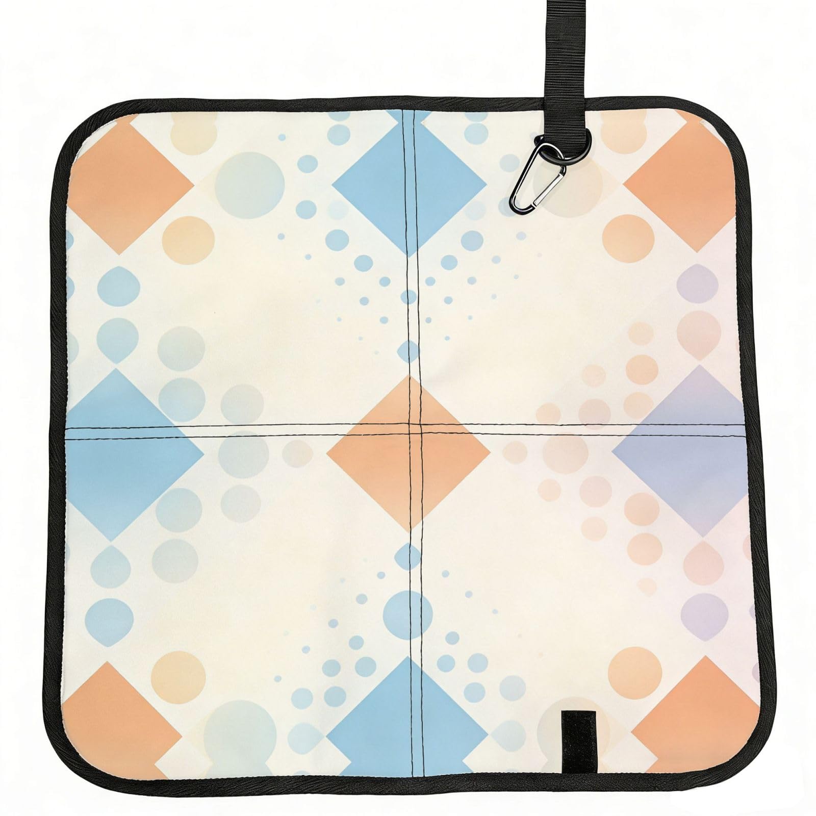 DUYIOKH Soft Geometric Pattern Print Foldable Portable Seat Cushion for World Cup Games, Camping and Outdoor Activities
