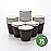 Restaurantware 8 Ounce Disposable Cups Pack of 25 Double Wall Hot Cups-Lids Sold Separately, Designed with a Rippled Wall and Black Paper Insulation, Ideal for Coffee, Hot Chocolate, and Tea