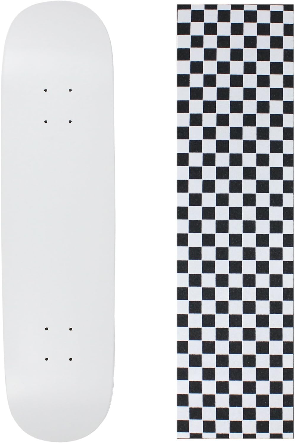 Moose Skateboard Deck Pro 7-Ply Canadian Maple DIP White with Griptape