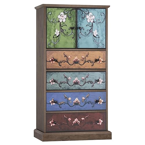 FINETONES 50’’ Tall Dresser, Boho Dresser Vintage Dressers with 4