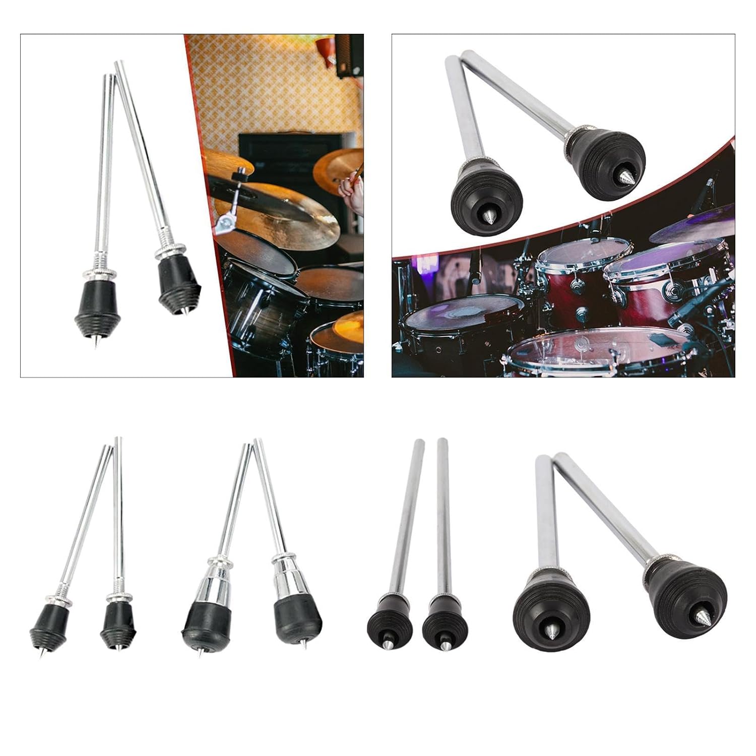CALANDIS™ 2Pcs Metal Floor Tom Drum Legs DIY Professional Stable Anti Slip Accessories 201 | Sets & Kits | Drums | Percussion | Musical Instruments & Gear