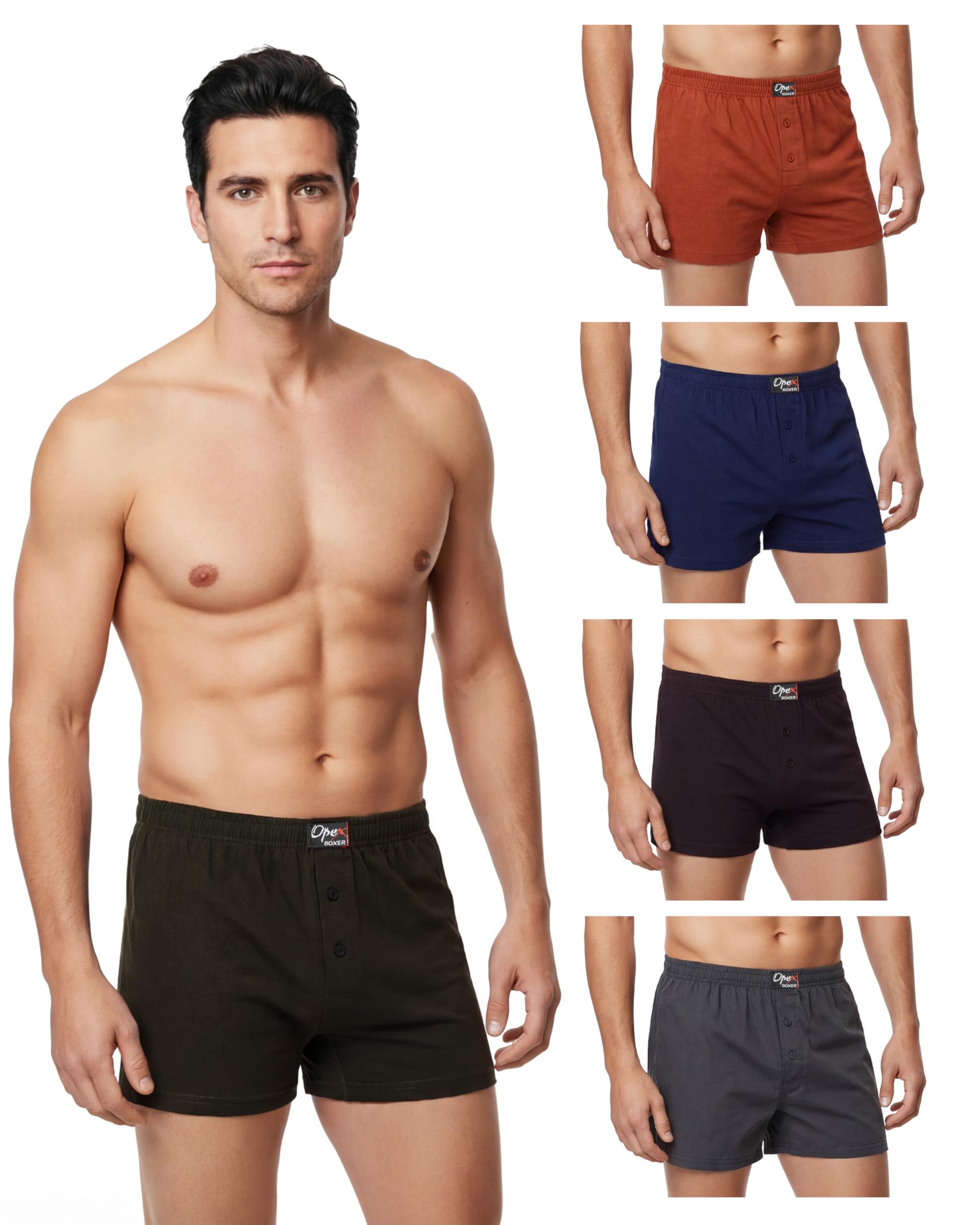 Men's Cotton Solid Urge Inner Elastic Trunks | Soft & Breathable Regular Fit Boxer Trunks with Front Button Open Fly | Comfortable Everyday Innerwear (Pack of 3)-image-40