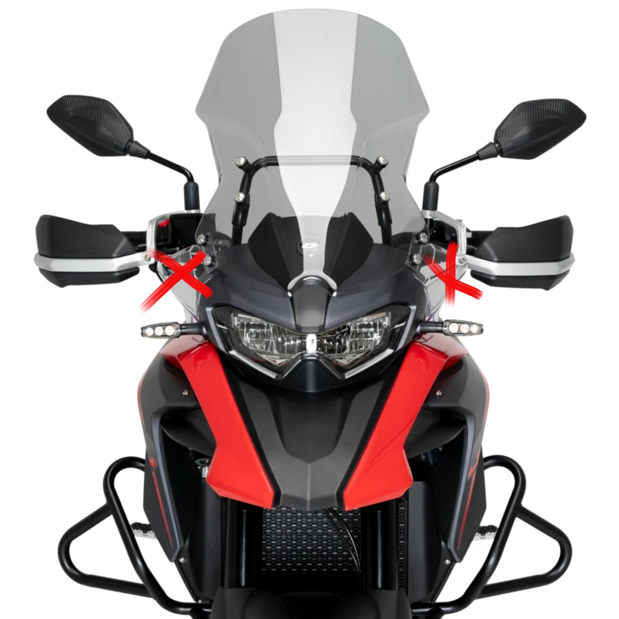 Cupolino Parabrezza Plexiglass JD9 TOURING Fume Chiaro COMPATIBILE CON BENELLI TRK 502 X 2018-2026