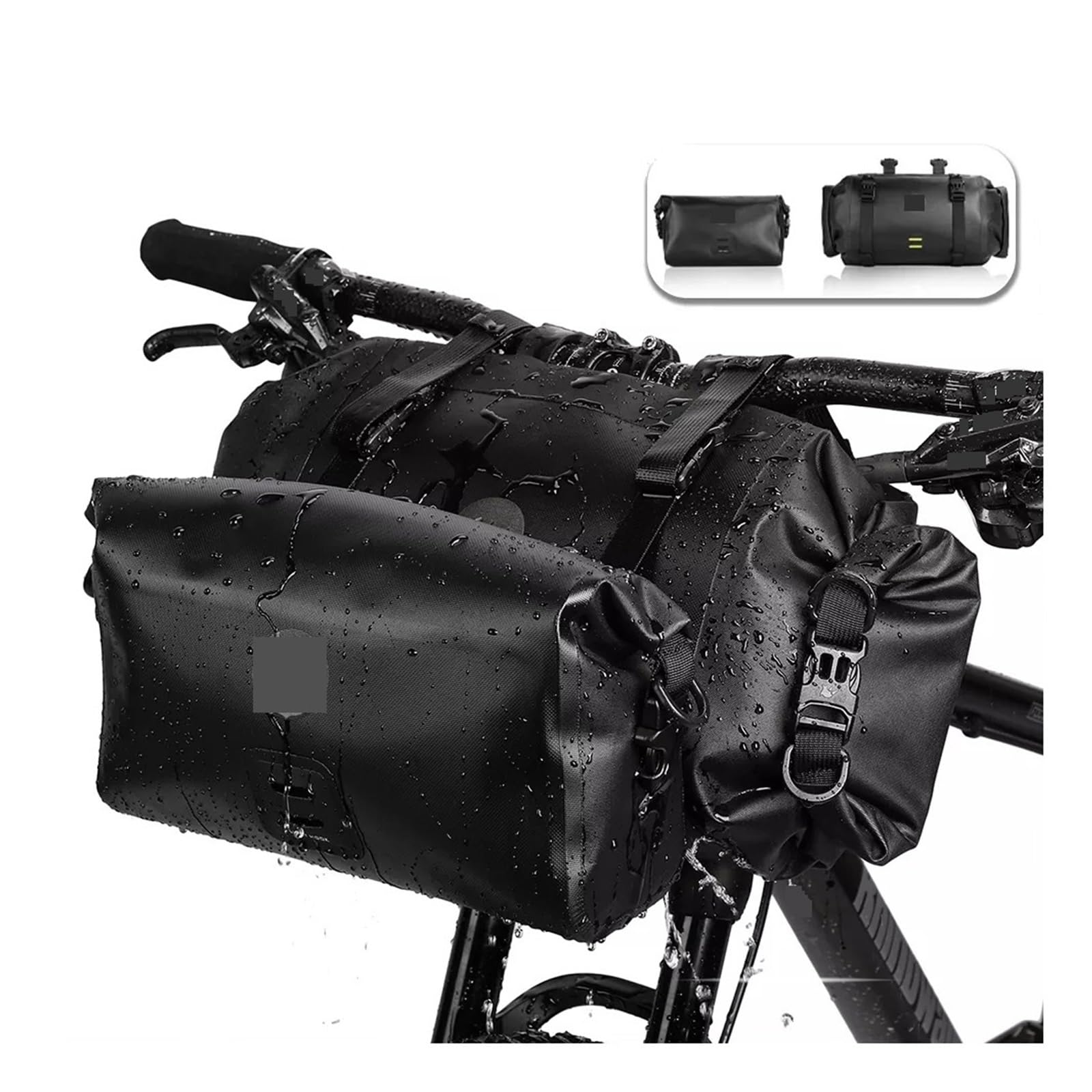 Torba rowerowa Wodoodporna torba na kierownicę o dużej pojemności 8L/4L Przednia rurka Torba rowerowa Rama MTB Bagażnik Akcesoria rowerowe(8L and 4L -2 pc)