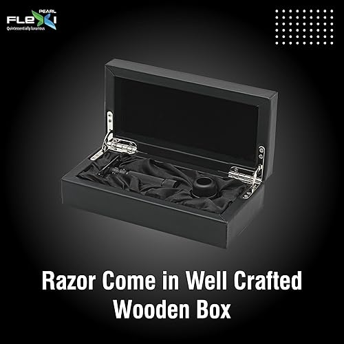 Miniatura 10 de Pearl Flexi - Maquinilla de afeitar de seguridad ajustable versión V12  Maquinilla de afeitar de metal reutilizable hecha de 100% latón  Maquinilla