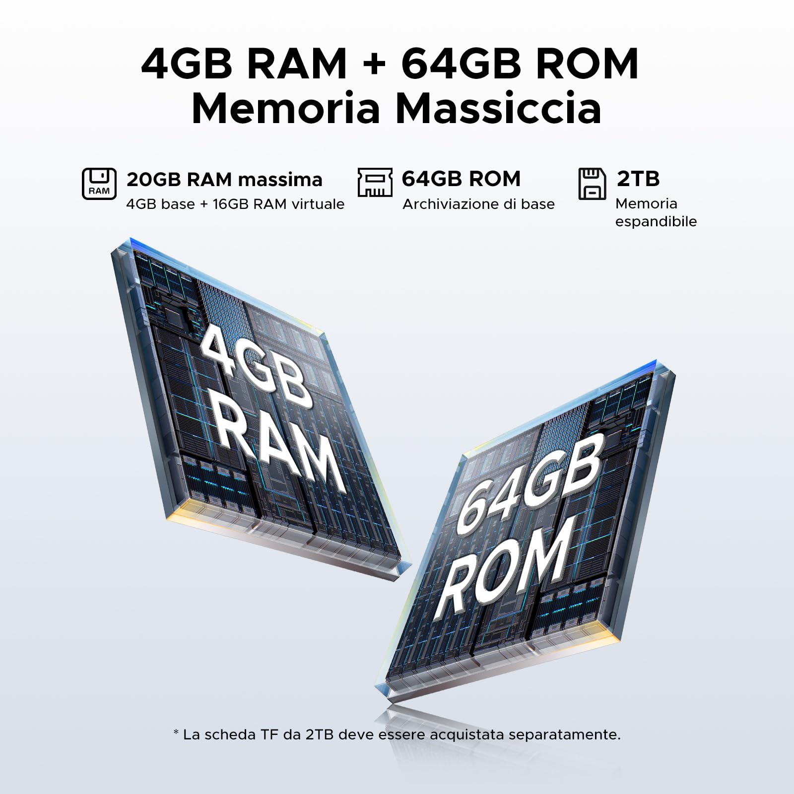 Tab A9+ Android 16 Tablet 11 Pollici, Unisoc T7200 Octa Core, 8580mAh, 90Hz-1080P, 20GBRAM+64GB/2TB TF, 13MP+5MP, Tablet Gaming, Gemini AI, WiFi 5/OTG/Face ID/Widevine L1/GPS/Doppio Altoparlante-Nero